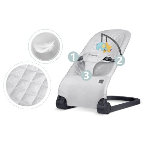 Lamamistool mänguasjadega - helehall