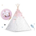 Tipi telk lastele vaniku ja tuledega - roosa