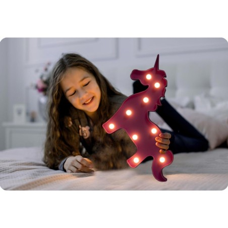 Ükssarviku öölamp roosa