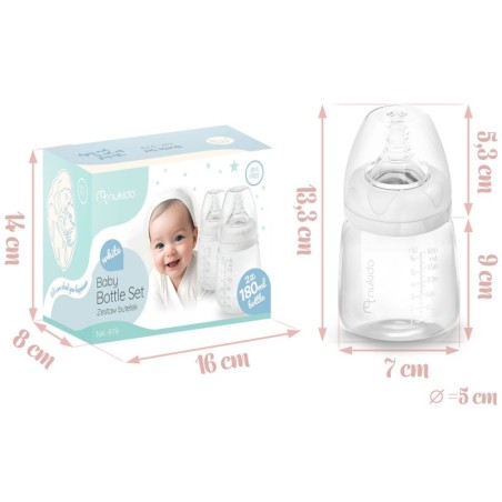 2 pp piimapudeli komplekt nukido