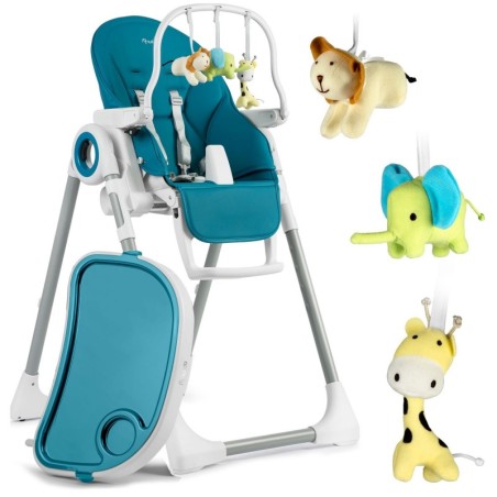 Söögitool lauaga, lamamistool Belo tumesinine + mänguasjakaar