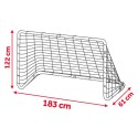 Suur jalgpalliväravate komplekt 2 tk 183 x 122 x 61 cm