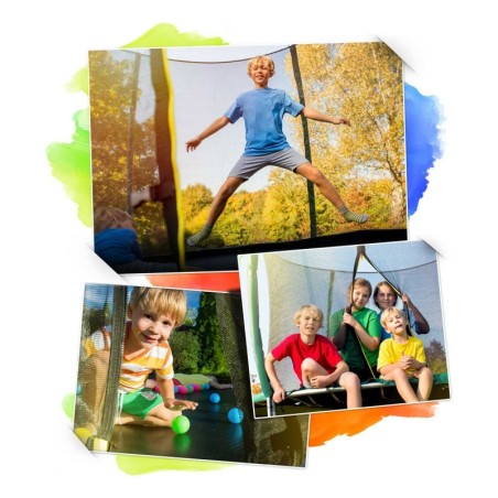 Aiabatuut profiiliga, 252 cm, sisemise turvavõrguga, roheline