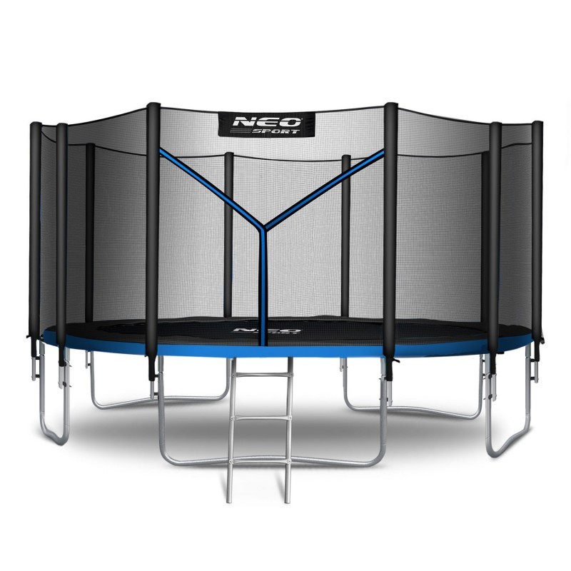 Aiabatuut 465 cm koos turvavõrgu ja redeliga, tsingitud terasraam, 150 kg