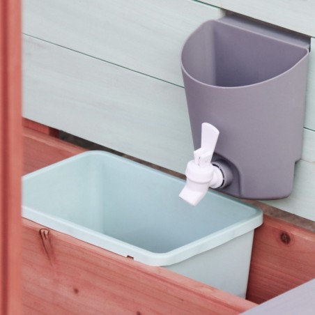 Laste puidust liivakasti katuse ja mänguseinaga 120 cm