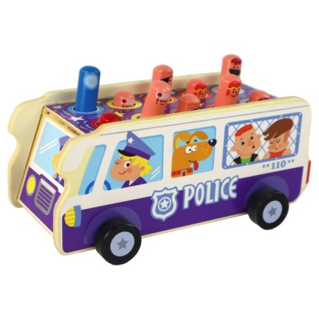 Puidust arkaadmäng Dodgeball Police Bus