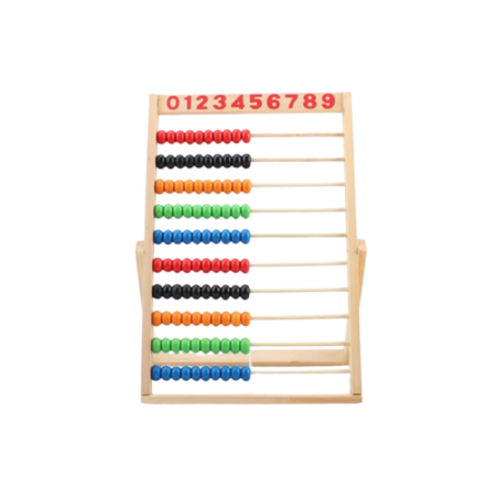 Puidust arvutuslaud värvilised helmed