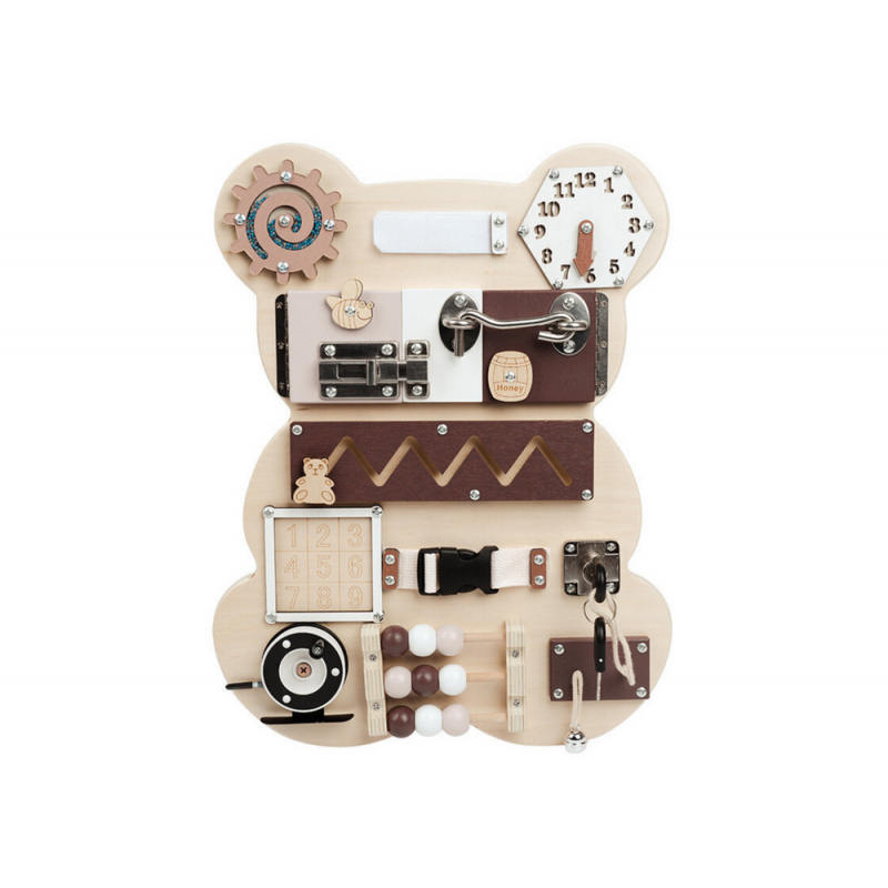 Manipulatsiooni tahvel Teddy Bear Puidust
