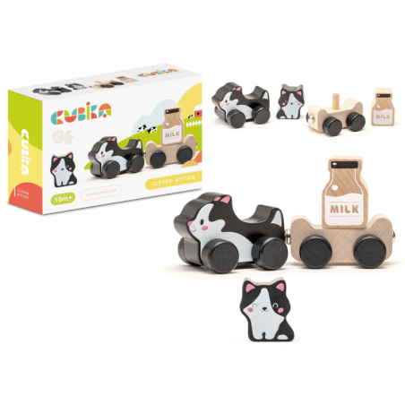 Wise Cat Milk puidust mänguasi