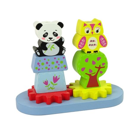 Puidust loomad sorteerija Owl Panda Gears
