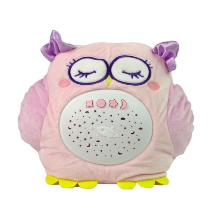 Armas plüüsist öökull värviline tähtprojektori meloodia