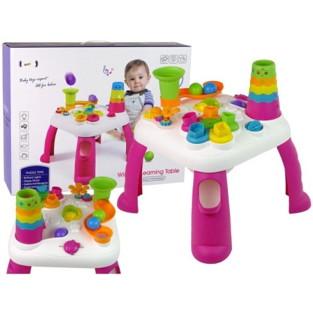 Interaktiivne hariv lauapalli sorteerija slaid roosa