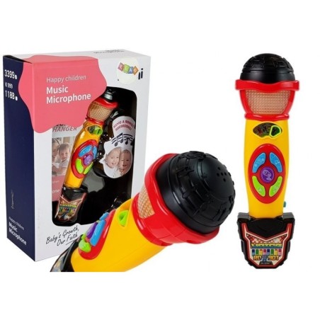 Kollane-must karaoke mikrofon laulude salvestamine