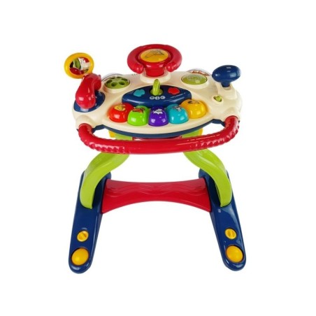 Kolm-ühes interaktiivne jalutuskäru Beebi roolirattalt Meloodiad Loomad