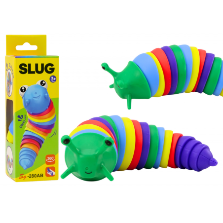 Paindlik Snail Caterpillar Worm Sensory Antistress Värvikas