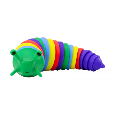 Paindlik Snail Caterpillar Worm Sensory Antistress Värvikas