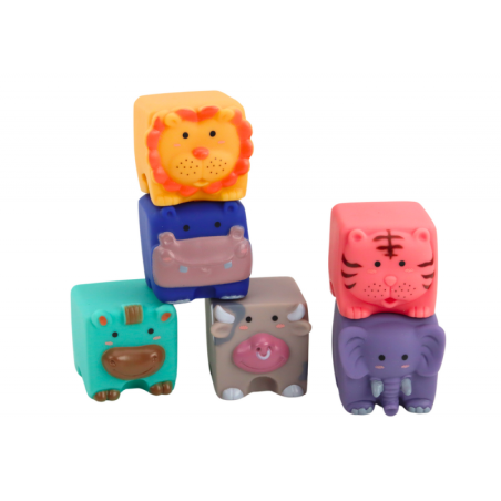 Pehmed õppeklotsid Loomad Numbrid Tähed Värvilised 12 tk