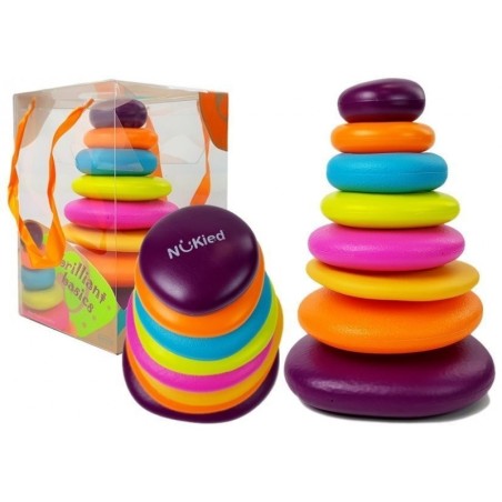 Värviliste rõngaste püramiid beebile