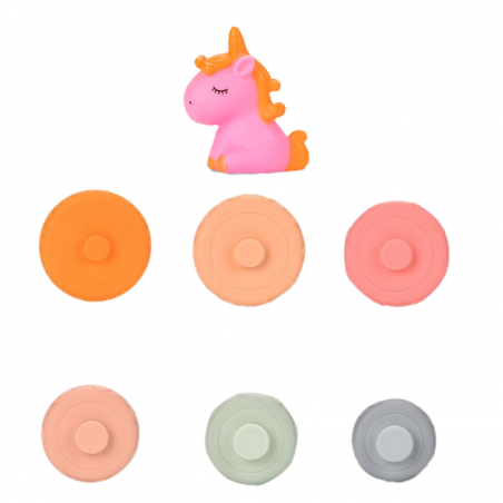 Püramiiditorn väikelastele Kummist pehmed plokid Ükssarvik