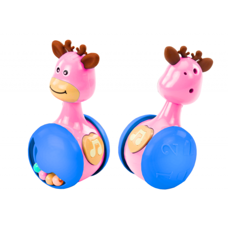 Wanka Wstanka Deer Beads Squeaker Pink