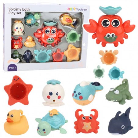 Krabide vannimänguasjade komplekt Sea Animals 12 tk