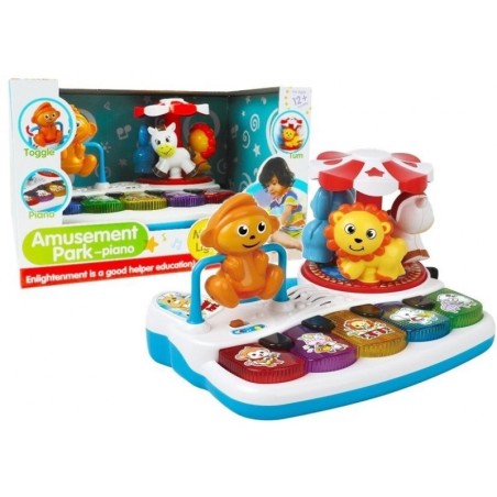 Värviline klaver koos loomadega