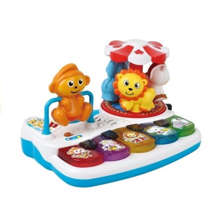 Värviline klaver koos loomadega