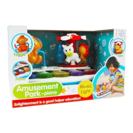 Värviline klaver koos loomadega