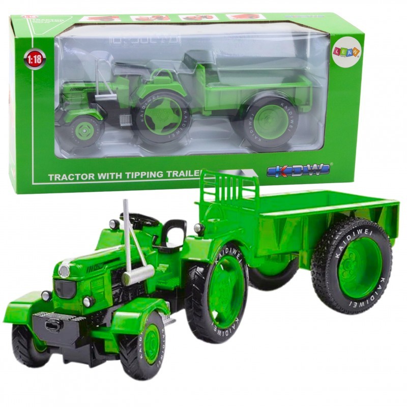 Metallist talutraktor Haagisega Green 1:18