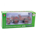 Metallist talutraktor Haagisega Punane 1:18