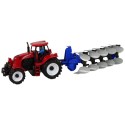 Traktor adra plastikuga Red Blue