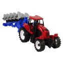 Traktor adra plastikuga Red Blue