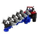 Traktor adra plastikuga Red Blue