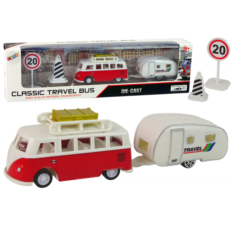 Punane buss matkahaagisega