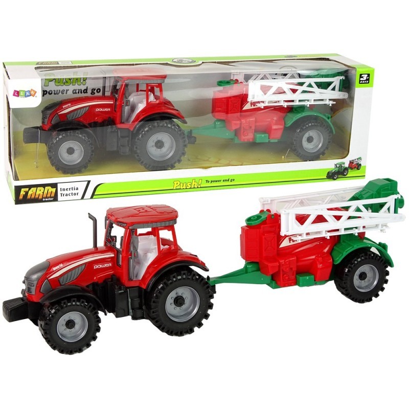 Punase pihustiga põllutraktor