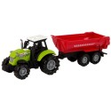 Roheline traktor koos haagisega