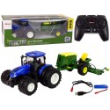 Sinine traktor pressiga