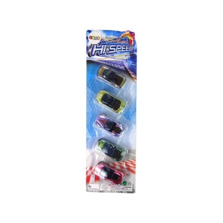 Sõidukite komplekt Värvilised vedrud 5 tk