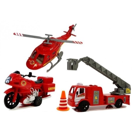 Tuletõrjeautode komplekt Helikopteri mootori valgushelid