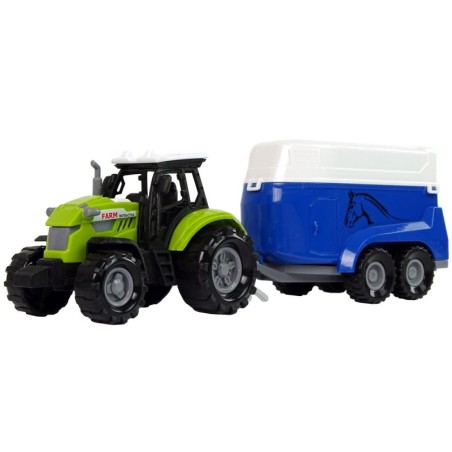 Traktor koos Horse Trailer Sound Green Farmiga