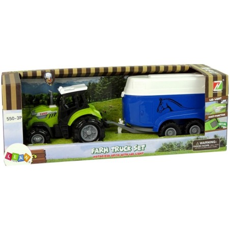 Traktor koos Horse Trailer Sound Green Farmiga