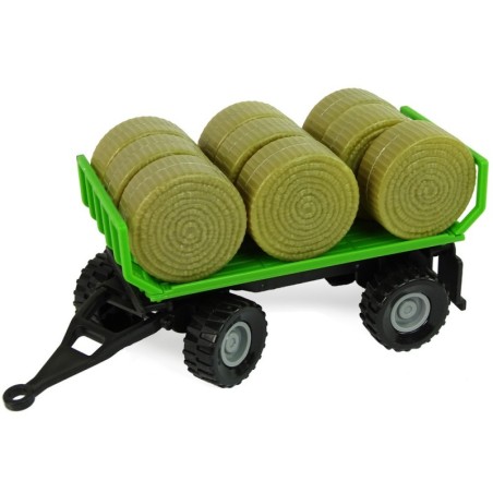 Traktor haagisega Bale Hay Sound Green
