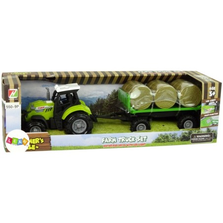 Traktor haagisega Bale Hay Sound Green