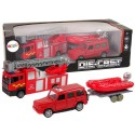 Tuletõrjeauto komplek, mootorpaat Jeep Red