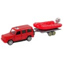 Tuletõrjeauto komplek, mootorpaat Jeep Red