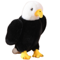 Plush Eagle Bird Plush Toy maskott Kaisumänguasi Must-valge 25cm