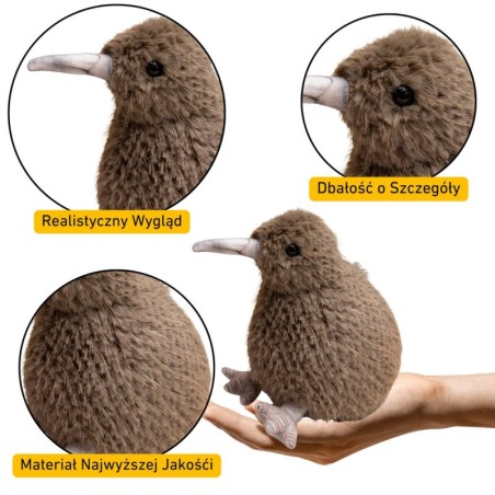 Plush Kiwi Bird Plush Toy Mascot Kaisumänguasi Tumepruun 25cm