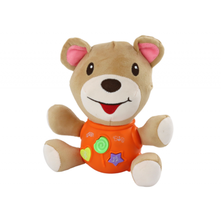 Teddy Bear Interaktiivne mängukaru oranž Mängib 23 cm