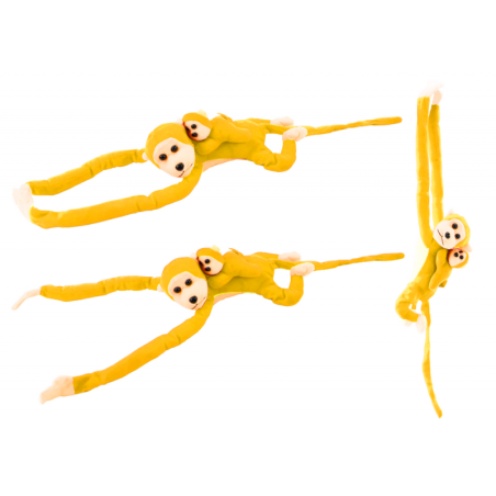 Pehme ahv koos pojaga, kollane 70 cm