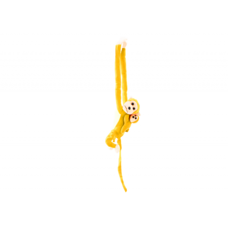 Pehme ahv koos pojaga, kollane 70 cm